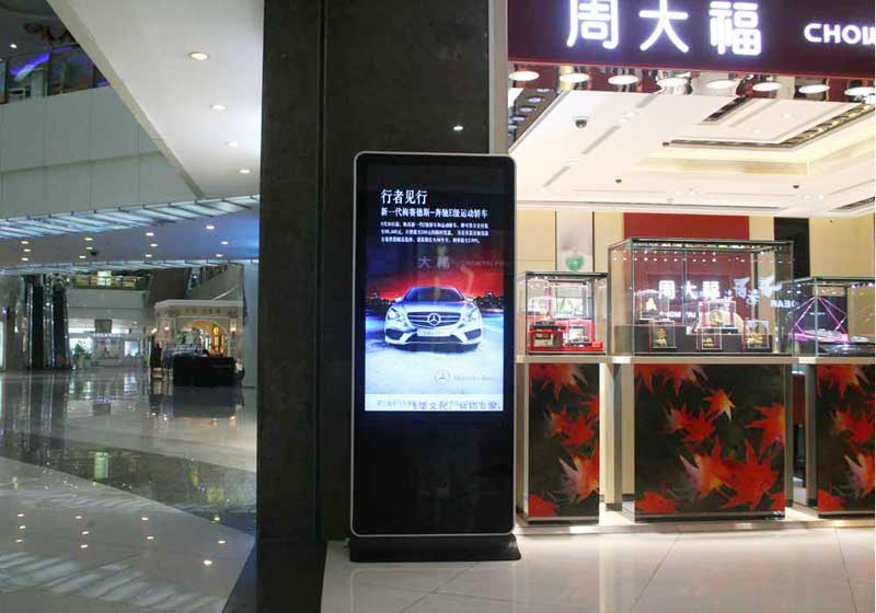 珠宝首饰连锁店立式广告机案例