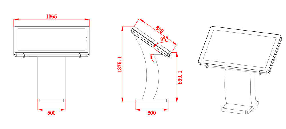 55” 座式户外触摸一体机：高清交互 + 军工防护，赋能多场景智能传播(图3)