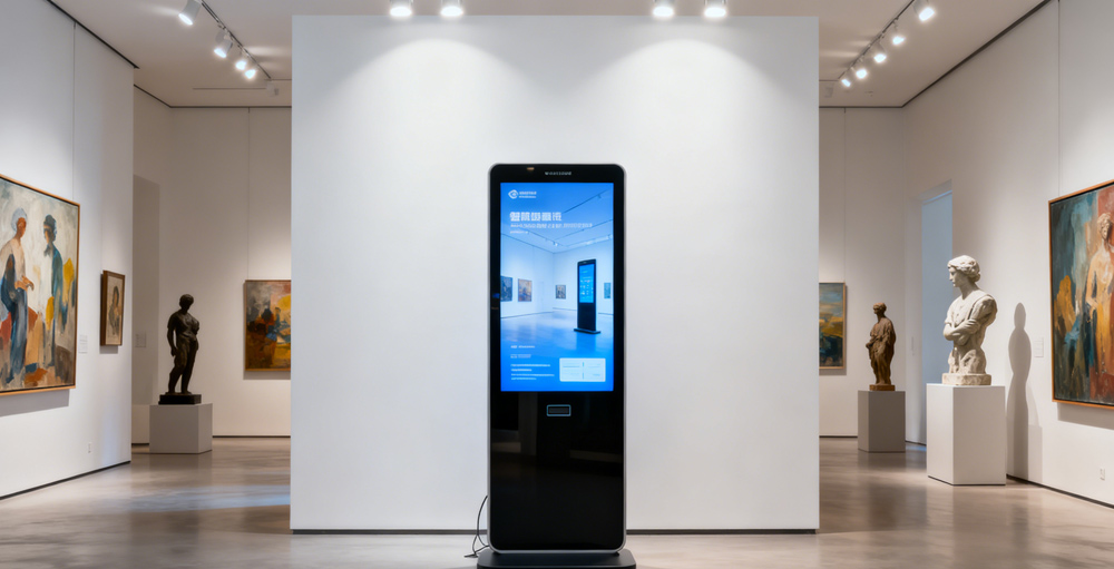 美术馆运营 “神器”！触拓科技数字标牌广告机让看展 + 运营双省心