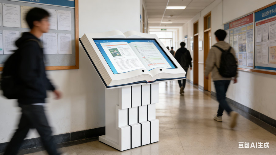 古韵新声・智启书香：触拓 55 寸隔空感应翻书机，让文化传播跨越时空(图1)