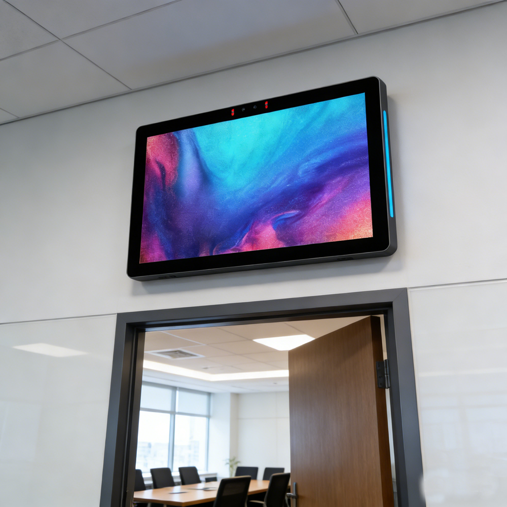 浙江写字楼会议室管理痛点破解｜触拓会议预约系统+门牌，规范管理更高效(图1)