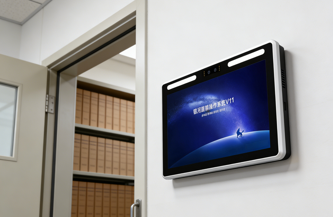 触拓（CHUTO）政企优选银河麒麟人脸识别一体机安全高效双在线 ​(图1)