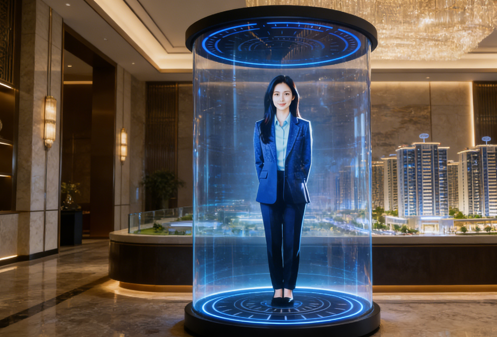 为什么行业里数字人全息舱几乎都主推 75 寸,而不是更小或更大?(图4) 为什么行业里数字人全息舱几乎都主推 75 寸,而不是更小或更大?(图4)