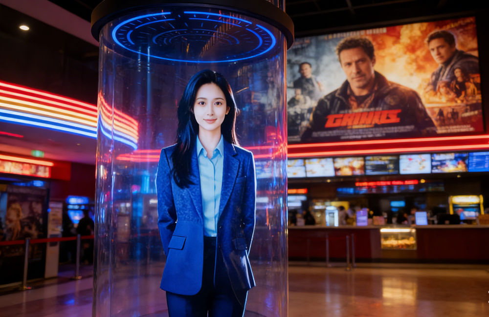 触拓（CHUTO）75寸圆柱AI数字人全息舱详情介绍(图4)