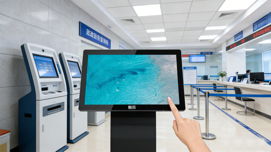 触拓（CHUTO）23.8英寸飞腾D2000查询一体机 数据展示终端(图3)