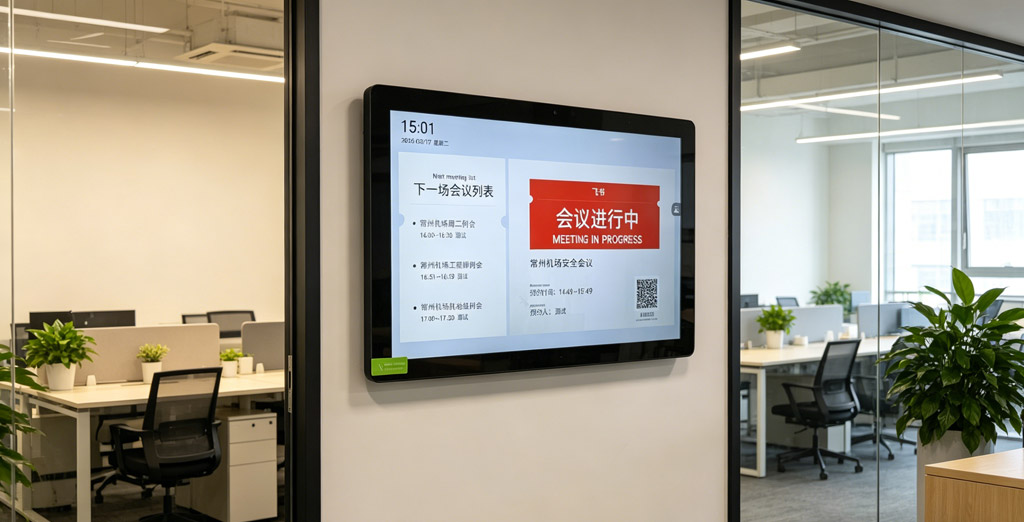 软硬兼修高兼容，触拓科技会议预约屏开放式平台对接技术解析(图1)