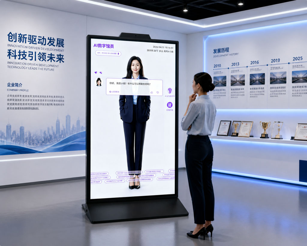 触拓科技 | CHUTO AI 数字人全面屏：企业展厅的智能展示新选择(图2)