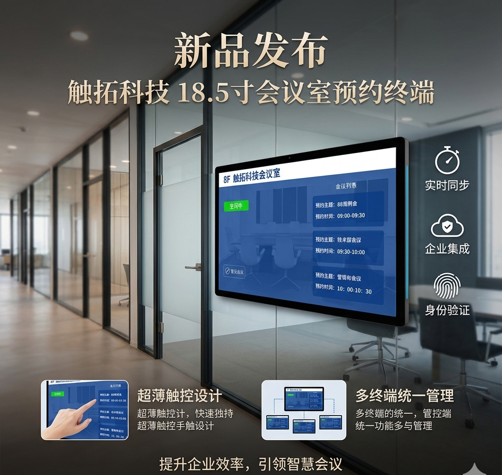 触拓科技 CT185H1 会议预约屏新品发布,国产芯赋能智慧办公新体验 (图3) 触拓科技 CT185H1 会议预约屏新品发布,国产芯赋能智慧办公新体验 (图3)