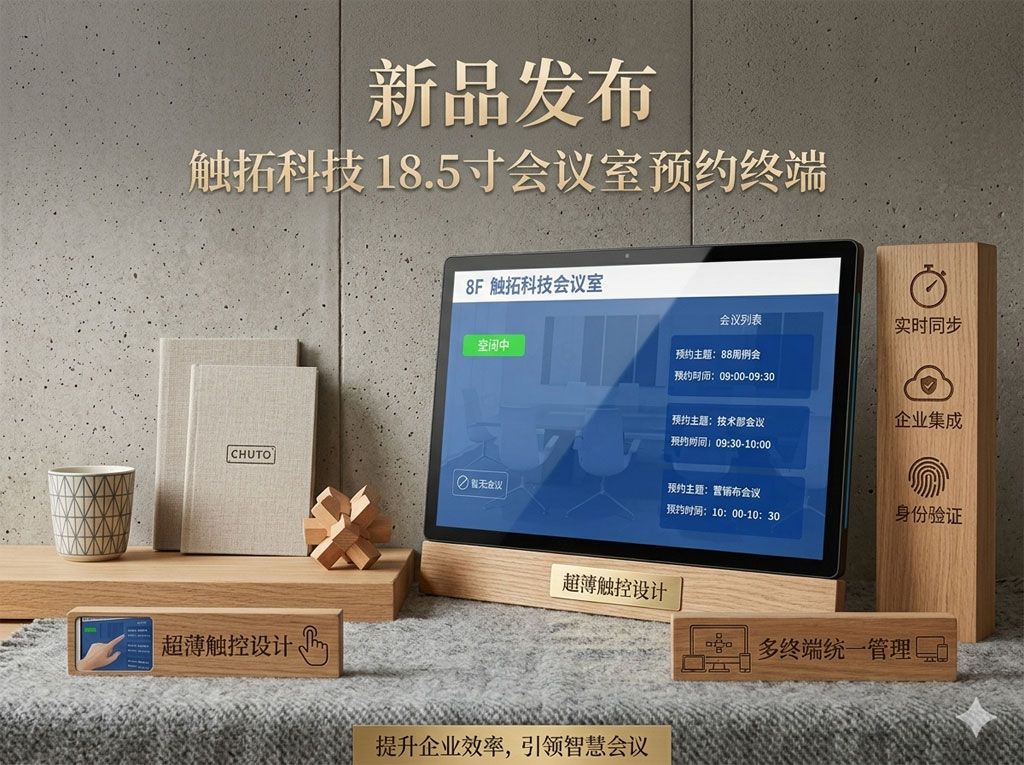 触拓科技 CT185H1 会议预约屏新品发布，助力企业高效办公(图1)