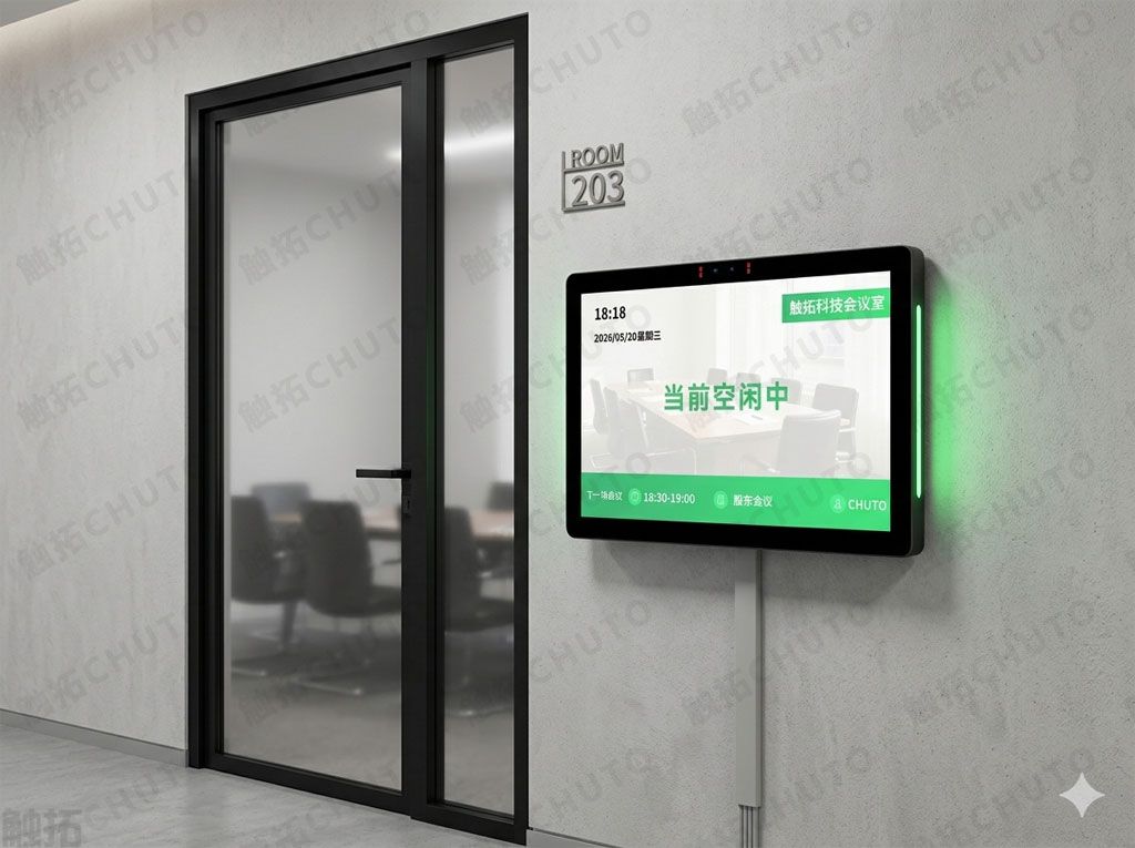 从堵门口问到扫一眼知——触拓科技会议预约屏，让会议室管理回归效率本位(图1)