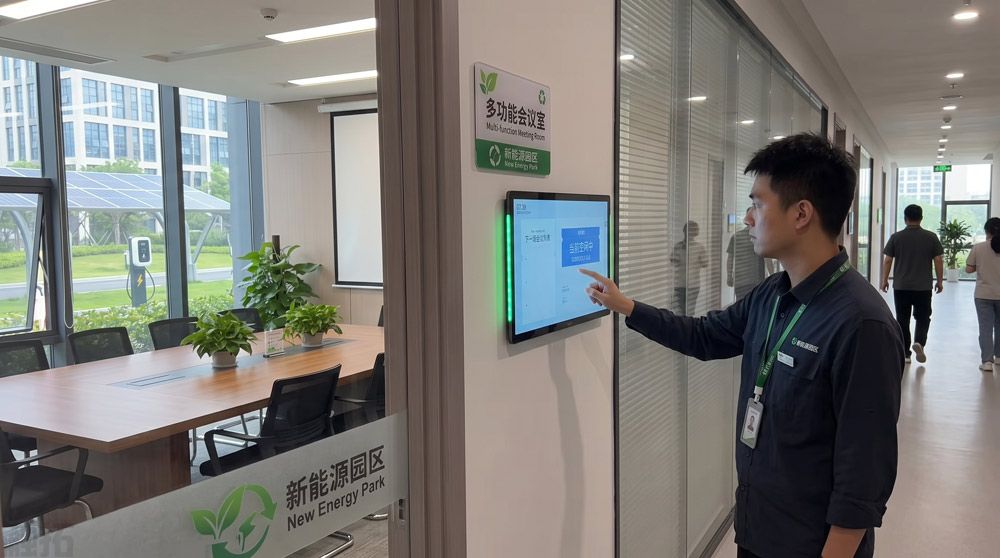 触拓科技|低空经济园区会议预约屏应用方案(图2) 触拓科技|低空经济园区会议预约屏应用方案(图2)