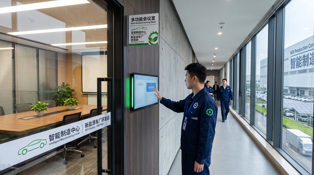 新能源产业基建指南:智能会议预约屏选型为什么看好触拓?(图1) 新能源产业基建指南:智能会议预约屏选型为什么看好触拓?(图1)